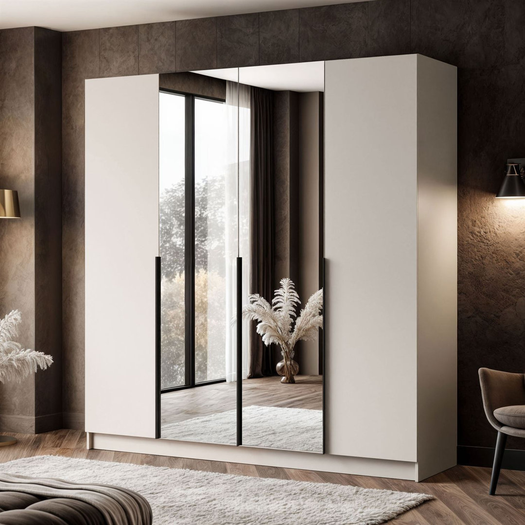 Wardrobe with mirror AUREL 4D KASHMIR
