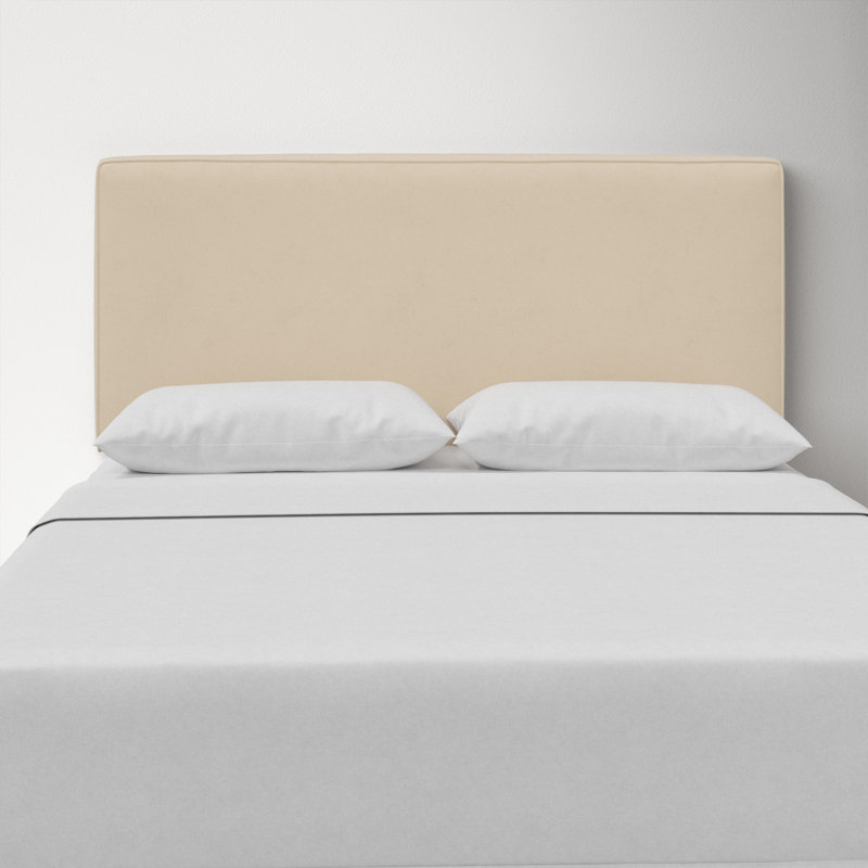 Marquise Upholstered Headboard, King, Classic Pearl Performance Velvet