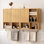 Armoire de salle de bain cannelée, armoire de rangement coulissante pour porte de grange - tablette de rangement réglable pour la salle de bain et la cuisine