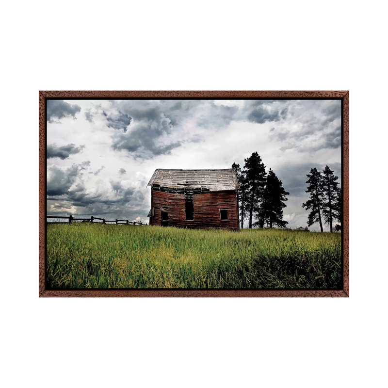 Montana Barn II - Print on Canvas, 66.04 cm H x 45.72 cm W, Classic Brown Wood Framed