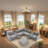 Modular Chenille Sofa With Dual Consoles, Extra-Large Storage, Wireless Charging, Removable Ottoman, Acrylic Table Tops & Side Storage Pockets For Living Room-1160454083