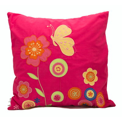 Summer Embroidered Throw Pillow