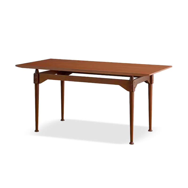 Retro solid wood rectangular design small dining table for home, 29.84"H x 55.12"L x 31.5"W
