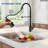 Commercial Style Dual Function Single Handle Pull Down Kitchen Faucet-126450217