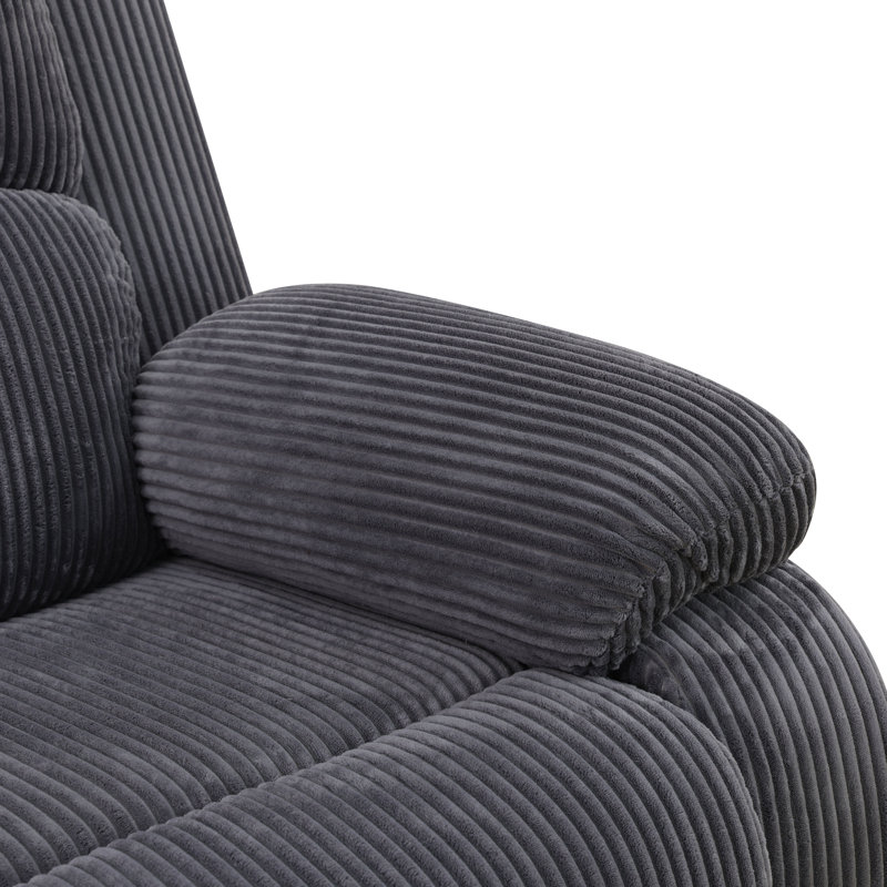 Ensemble de canapé modulaire inclinable Liam Gray Corduroy