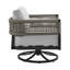 Chaise berçante d'extérieur en métal avec coussins Scotia