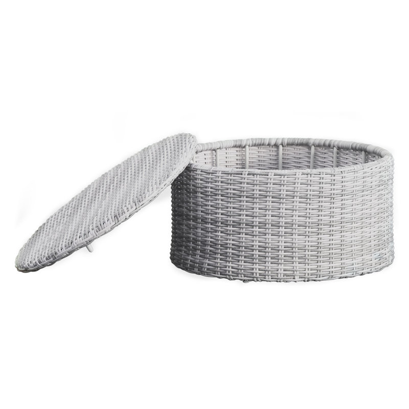 Elle Decor Vallauris Outdoor Coffee Table with Storage, Gray