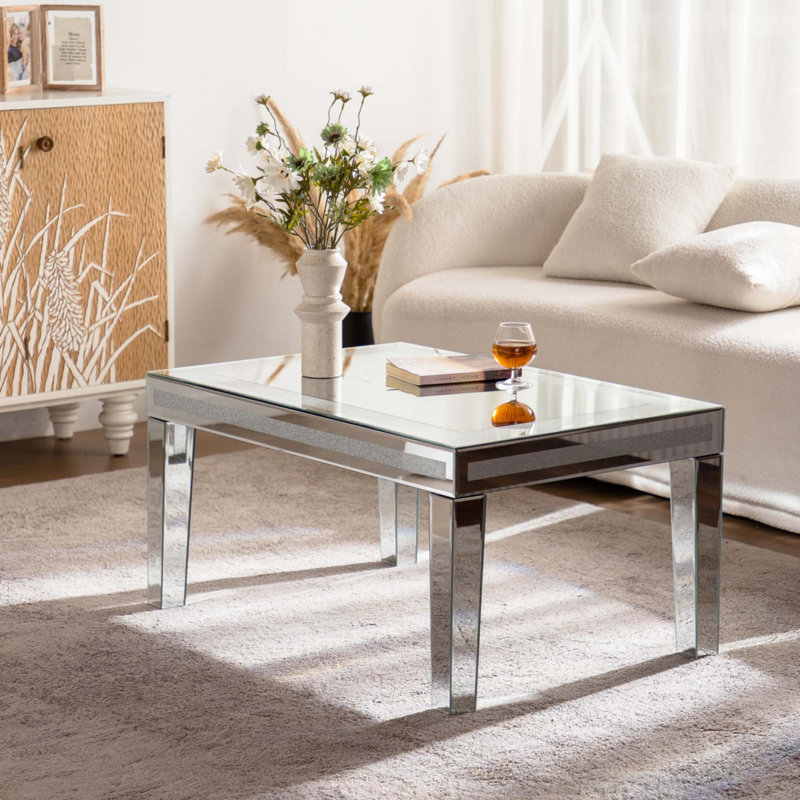Table basse argentée