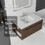 Meuble-lavabo flottant 36 po avec lavabo, porte à fermeture douce, comptoir en granite blanc 0,6 po et dosseret, contreplaqué