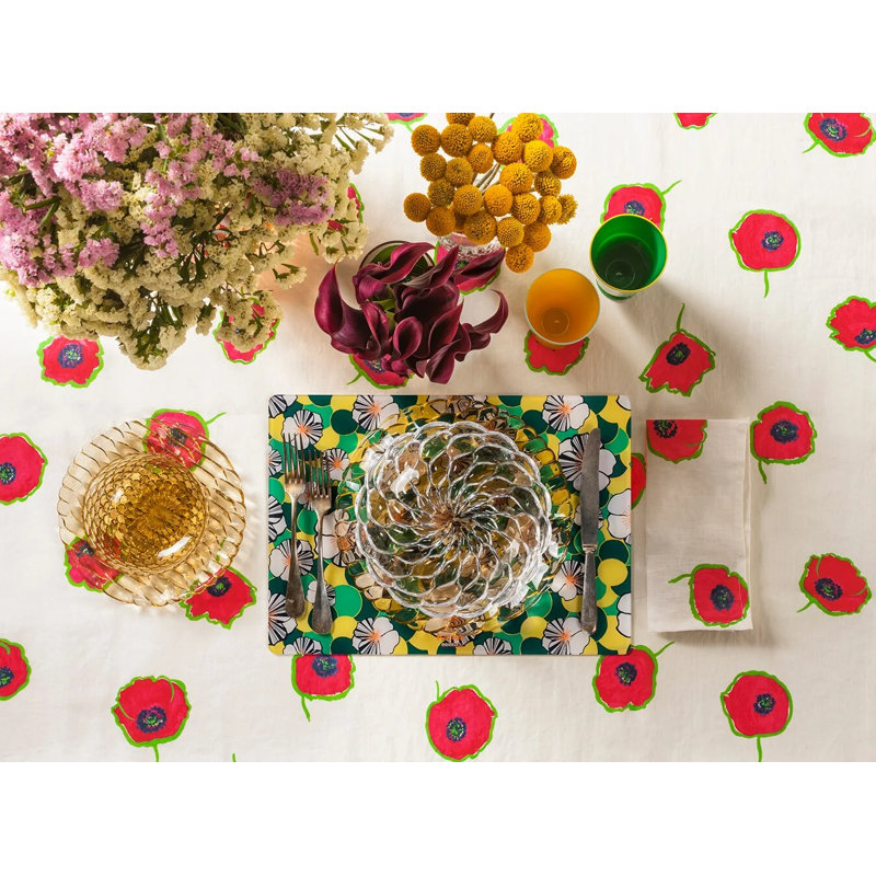 Ninfea Floral Plastic Table Mats Set of 4