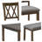 6-Piece Wooden Dining Set - Rectangular Table with Bench & Chairs