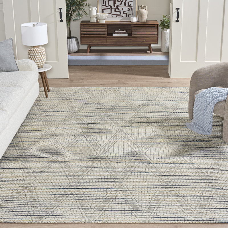 Tapis ivoire / bleu Edgartown 901, Rectangle 8 pi x 10 pi