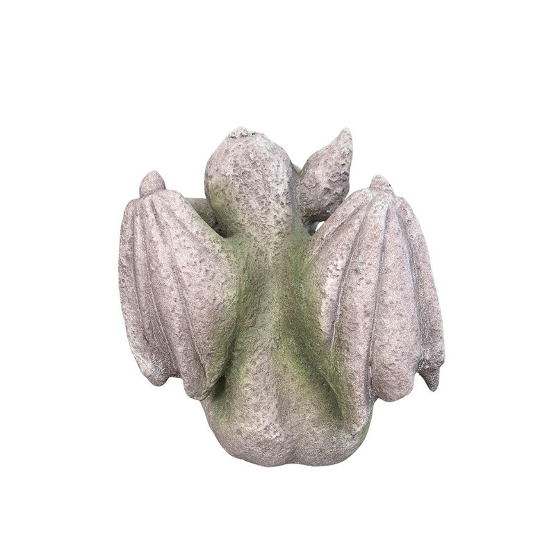 16 po Grande gargouille assise avec des ailes, Gray