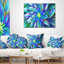Coussin lombaire floral à fleurs fractales-30735263