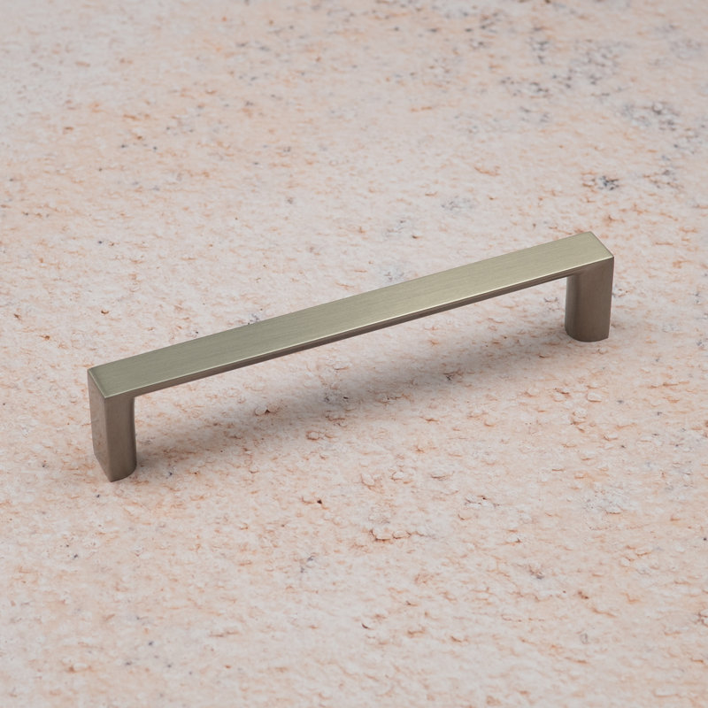 Brushed Nickel Square D-Bar Handles , 128mm