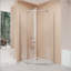 Enceinte de douche pivotante 36x36x72 - Chrome, verre trempé de 6 mm-129488256