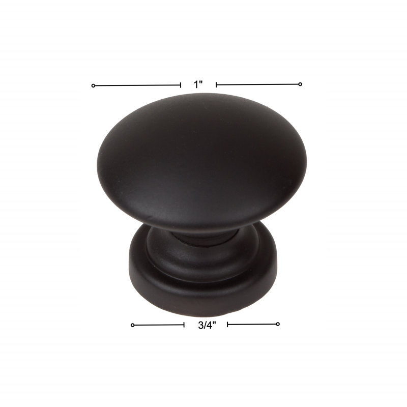 Poignée champignon de 1 po de diamètre, Bronze huilé