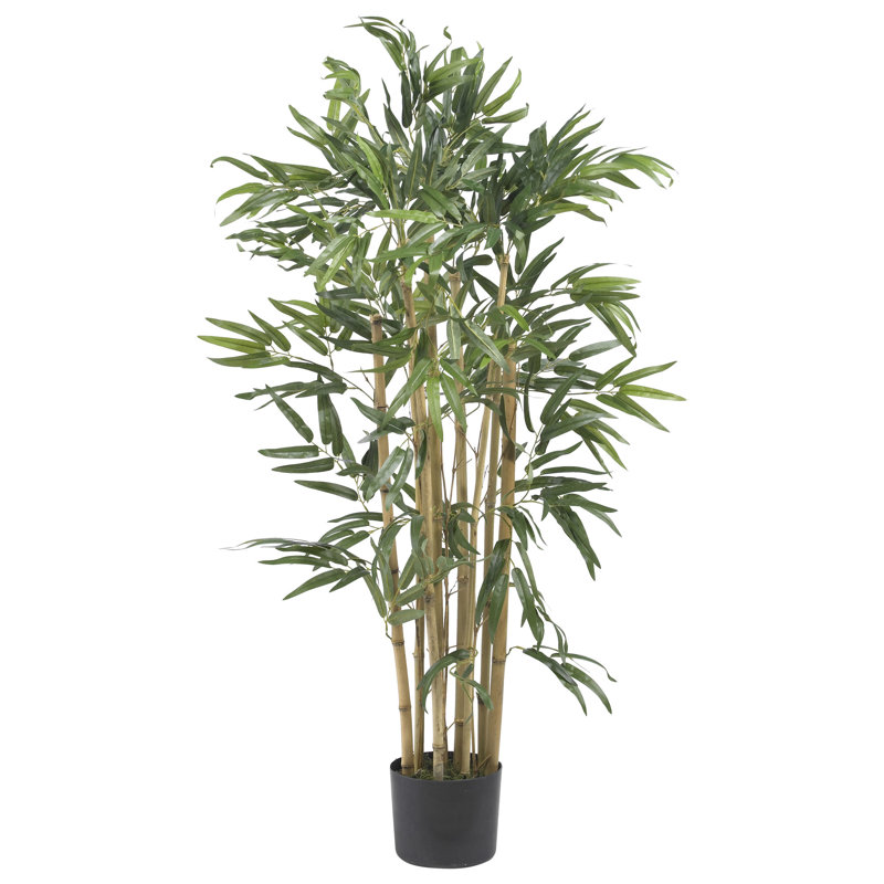 Arbre de bambou artificiel en pot, H 36 po x l 21 po x P 21 po