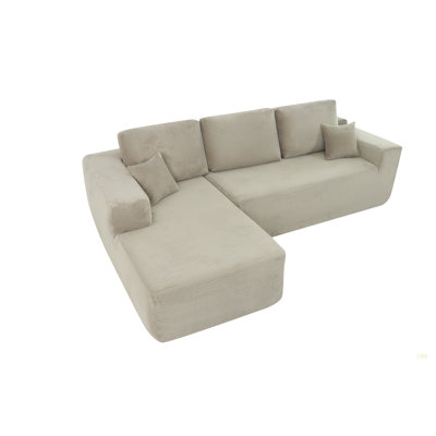 Cloud Sectional Couch With L-Shape Chaise,Modern Modular Sofa With Deep Seat, Upholstered Couches For Living Room Bedroom,No Assembly Required(Corduroy Fabric)