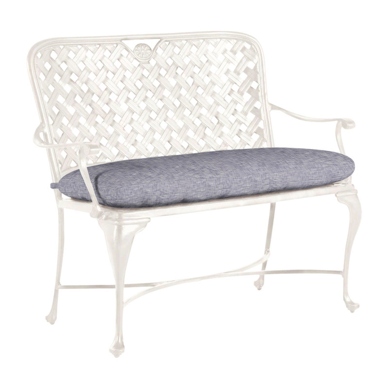 Provance Aluminum Garden Bench, Arbor Chambray, No Welt, Slate Gray