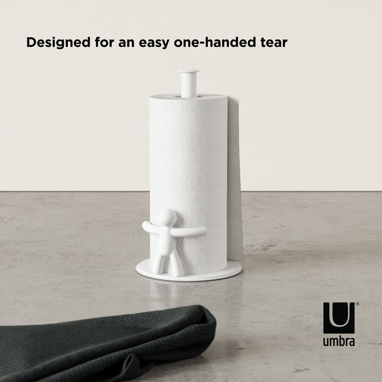 Paper Towel Holder Countertop with Weighted Base Easy OneHanded Tear Paper  To