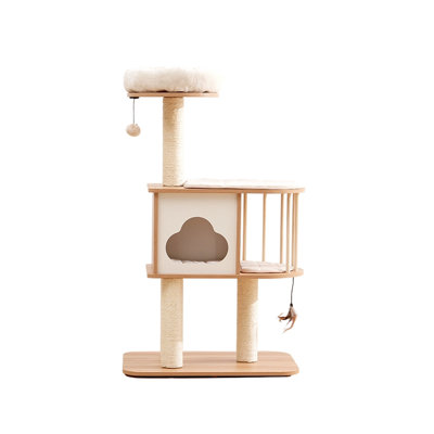 3 Tiers Cat Tree with Condons,Perch,Scratching Posts