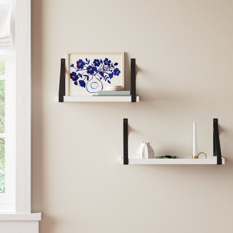 Glenbrook 2 Piece Solid Wood Accent Shelf, White