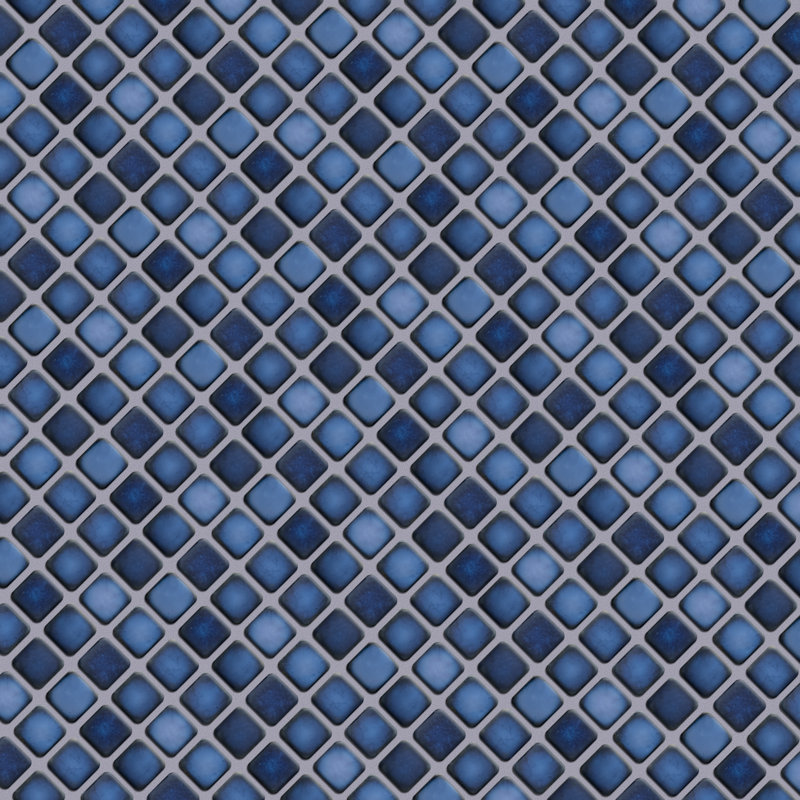 Hudson Diamond 1" x 1" Porcelain Grid Mosaic Wall & Floor Tile, Sapphire