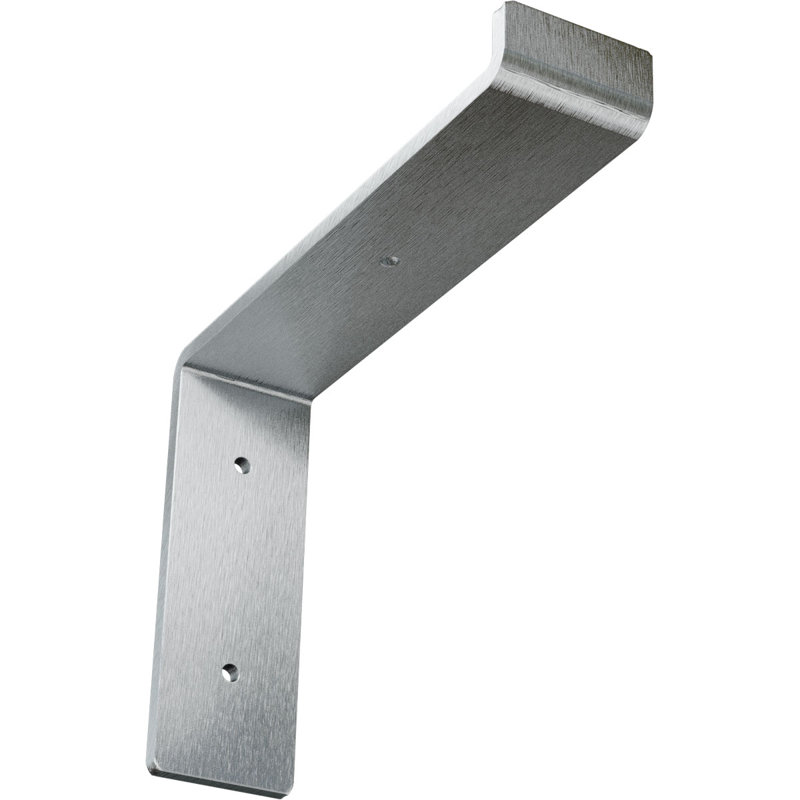 Support de tablette en acier, Acier non fini, H 6 po x l 2 po x P 8 po