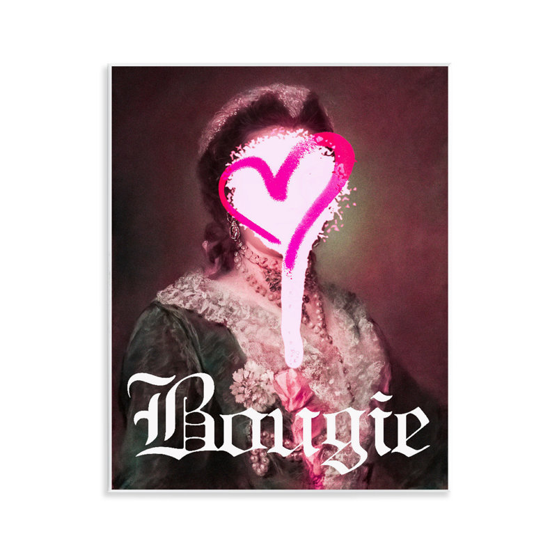 Plaque murale Bougie, portrait classique, par Lil 'Rue