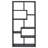 8-Shelf Cappuccino Geometric Bookcase-2001406266