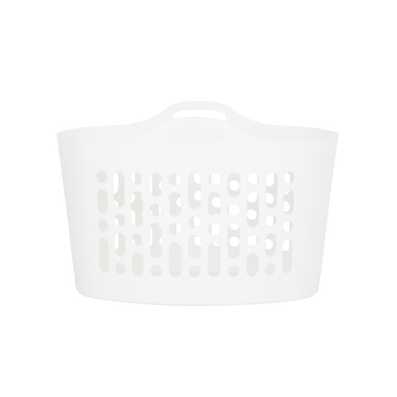 Wham Flexi-Store Laundry Basket Pack of 2 Ice White