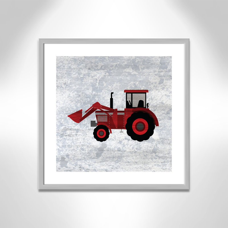 Adhésif décoratif en rouge «Red 3», H 22,5 po x l 22,5 po x P 1,18 po, Encadré de boîte argent