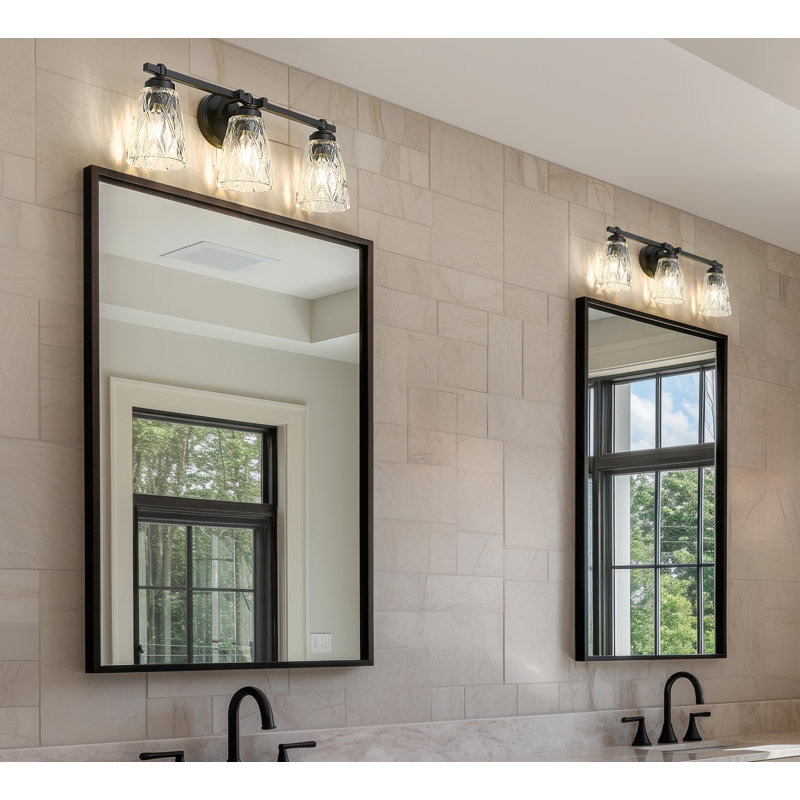 Meuble-lavabo noir mat 3 lumières Jordynn, Noir mat
