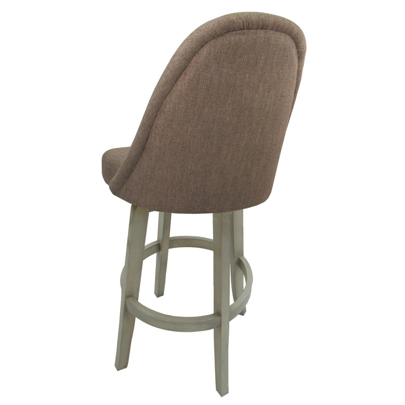 Tabouret de bar pivotant Holifield de 26 po M-235 avec base Holifield - Moka foncé, Beige, Beige bassin