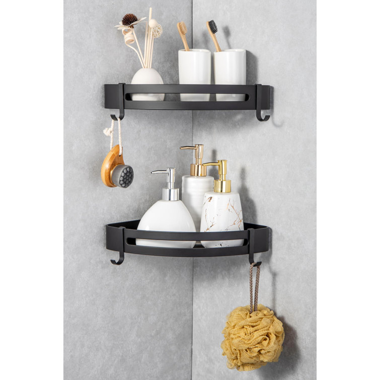 Lakemia Wall Mounted Bathroom Shelves (Set of 2) Rebrilliant