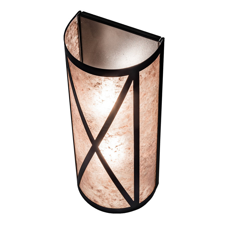Rustic Lodge 2 - Light Flush Mounted Sconce, Textured Black
