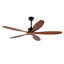 Nouveau ventilateur de plafond 60 pouces avec 5 pales en bois massif, télécommande et moteur à courant continu pour le salon