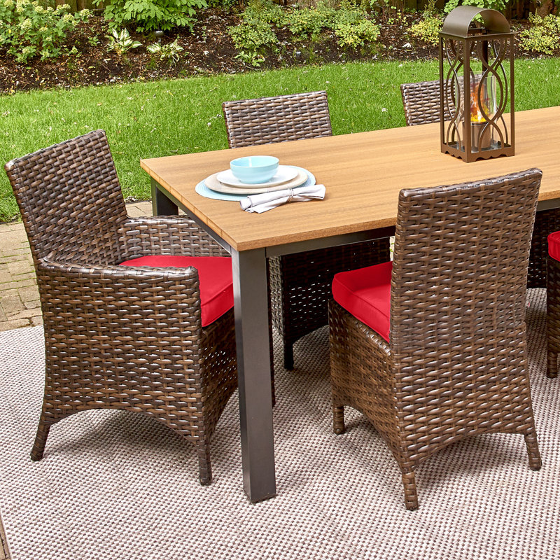 Outdoor Sunbrella® Seat Cushion, Canvas Jockey Red Sunbrella® Canvas