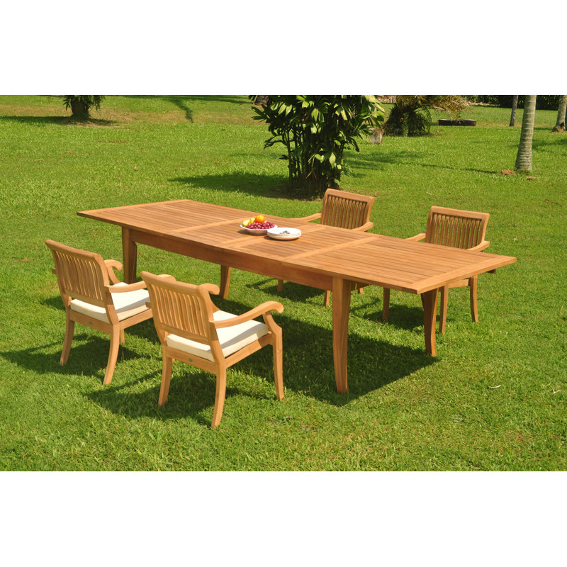Ensemble repas 5 pièces teck Masson, 4