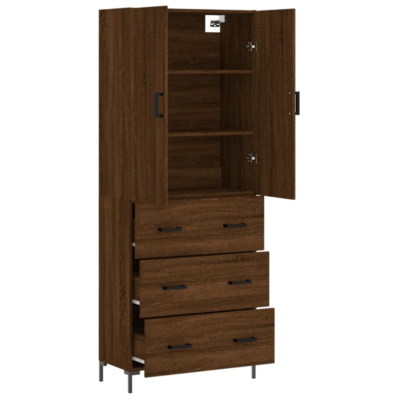 Kifer 69.5cm Sideboard, Brown Oak