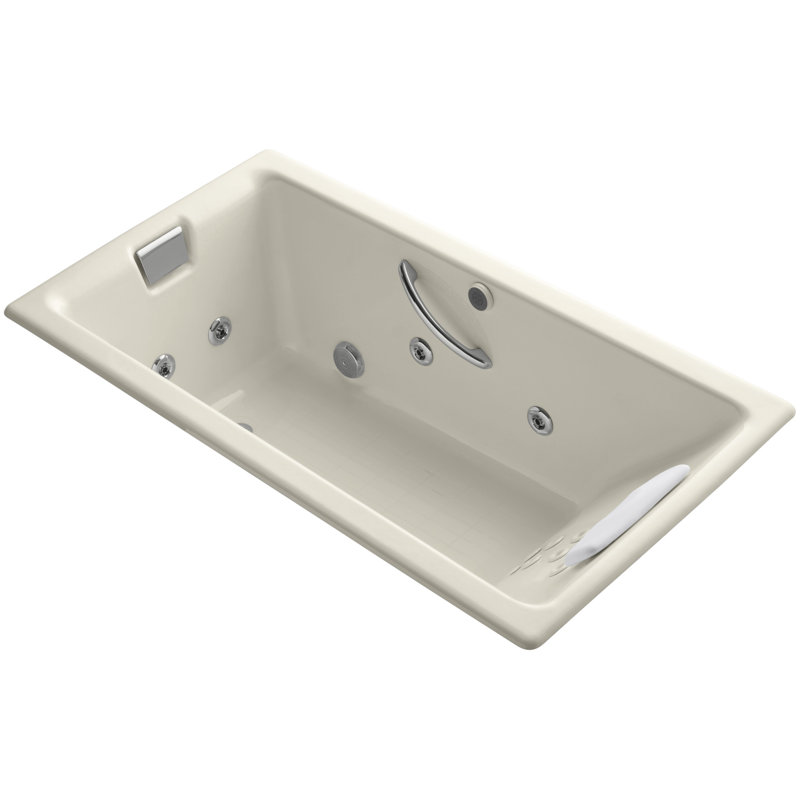 Tea-for-Two Massage Whirlpool Bath, Almond