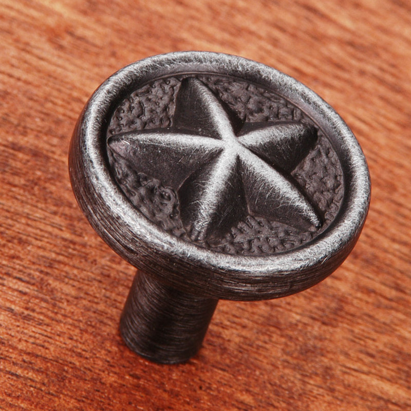 CK Series 1 1/4" Diameter Mushroom Knob, Distressed Nickel