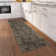 Tapis de couloir contemporain brun Houndstooth 2 pi 3 po x 7 pi 6 po