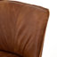 Morrow Leather Upholstered Back Side Chair in Cognac/Red Brown