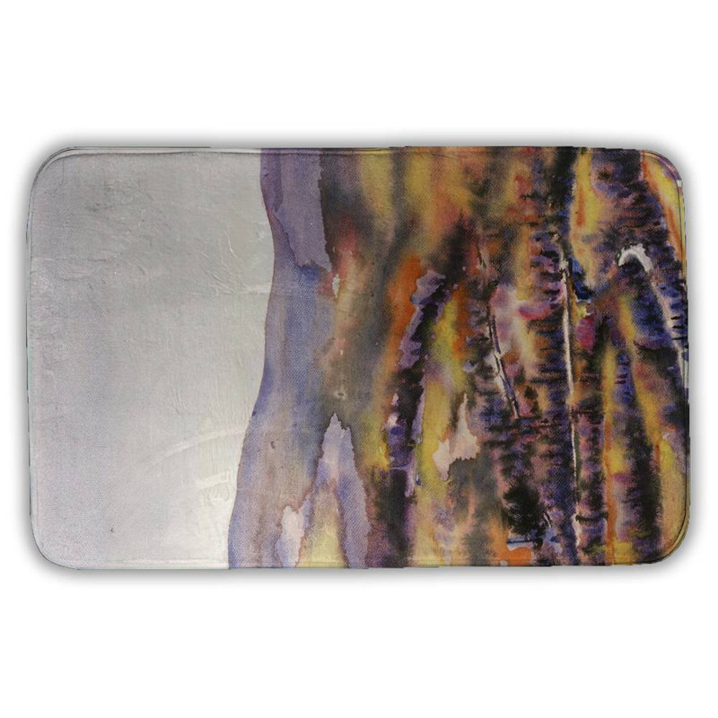 Beautiful hills Bath Mat with Non-Slip Backing - Quick Dry Memory Foam Bathroom Rug - Absorbent - Modern Plush Spa-Style - Machine Washable