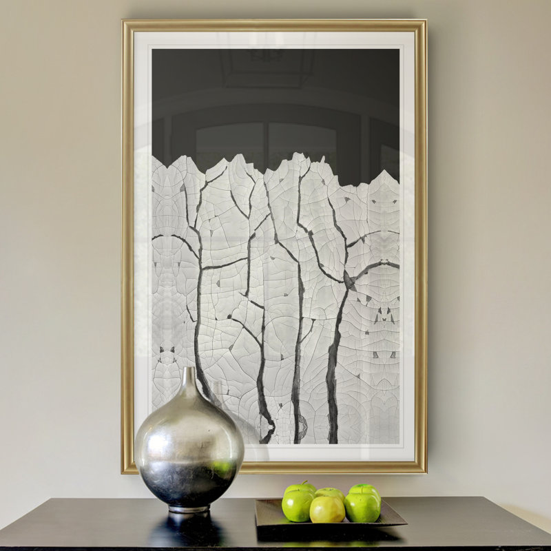 «E Crackled Arbor I», reproduction sur toile, H 18,5 po x l 24,5 po x P 1,5 po, Or