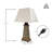 Wallach 30" Natural Slate Outdoor Table Lamp with White Shade and Copper Accents