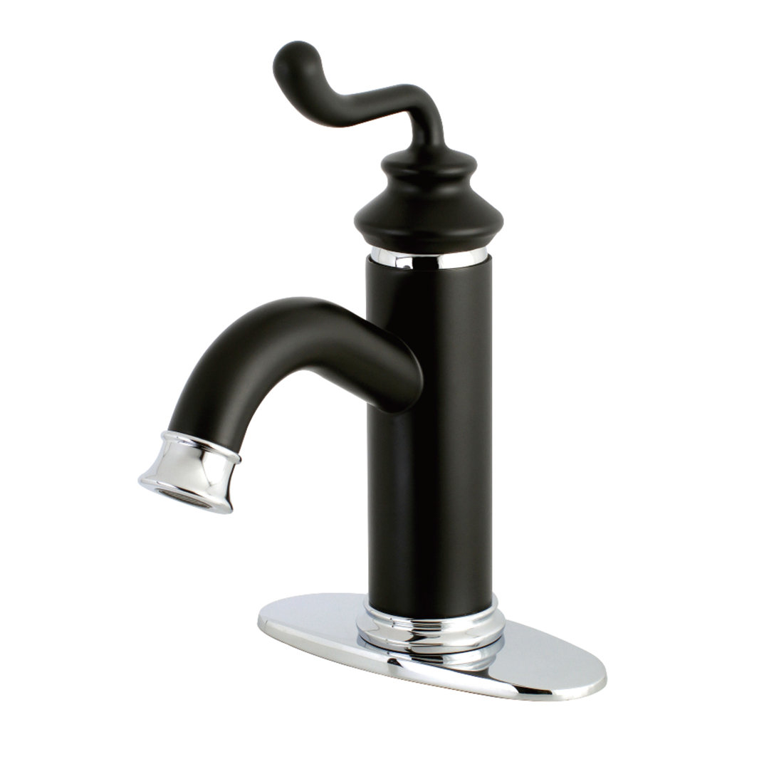 Kingston Brass Royale Single-Handle 1-Hole Deck Mount Bathroom Faucet with Push Pop-Up Kingston Brass 