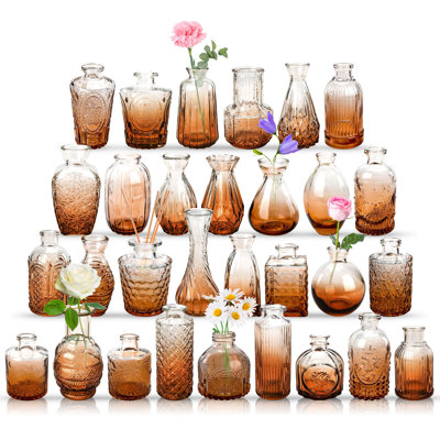Ensemble de 30 vases à fleurs en verre en vrac pour centre de table